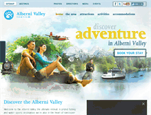 Tablet Screenshot of albernivalleytourism.com